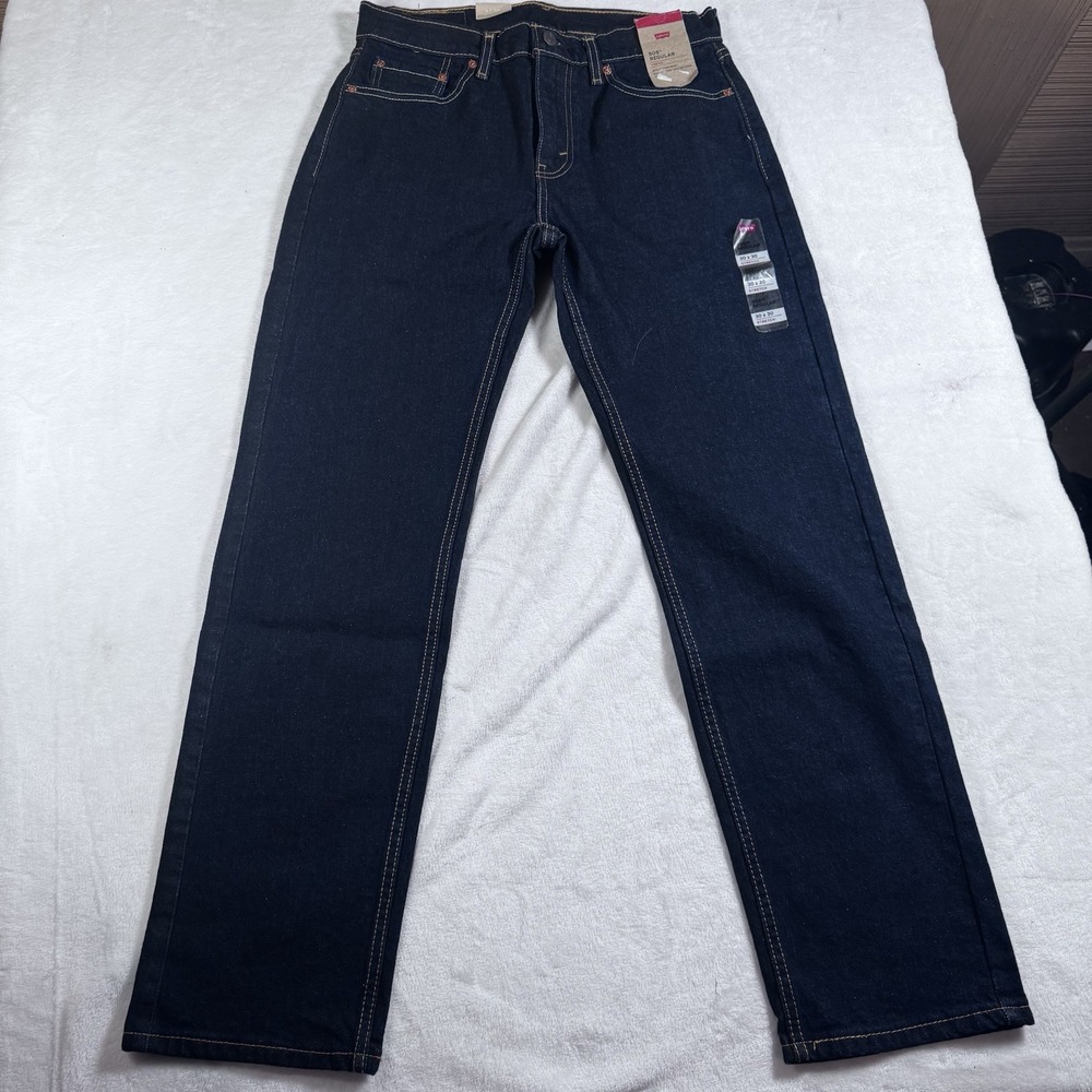 Levi's 505 Regular Fit Stretch Jeans Dark Wash Men's 30x30 New